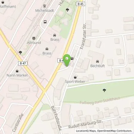 Standortübersicht der Tankstelle Shell Michelstadt Frankfurter Str. 8 in 64720 Michelstadt