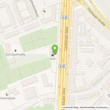 Standortübersicht der Tankstelle Aral Tankstelle in 80637 München
