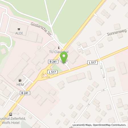Standortübersicht der Benzin-Super-Diesel Tankstelle: Aral Tankstelle in 38678, Clausthal-Zellerfeld