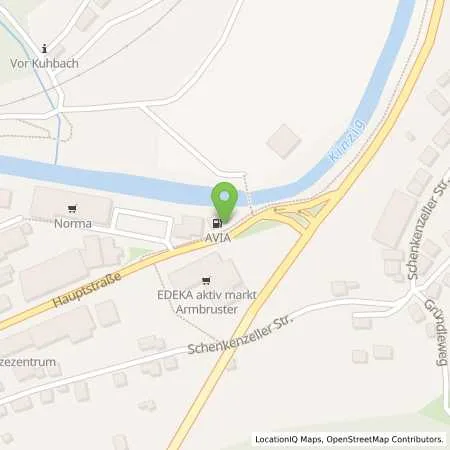 Standortübersicht der Tankstelle AVIA Schiltach in 77761 Schiltach