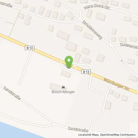 Standortübersicht der Tankstelle Ochsenfurt Würzburger Strasse 20 in 97199 Ochsenfurt