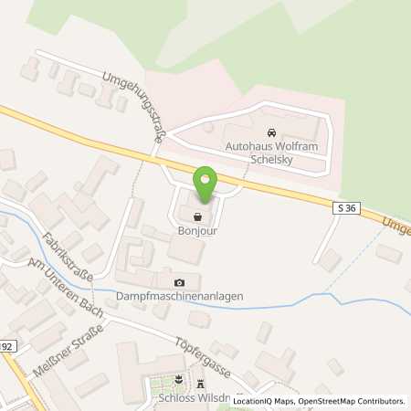 Standortübersicht der Benzin-Super-Diesel Tankstelle: TotalEnergies Wilsdruff in 01723, Wilsdruff