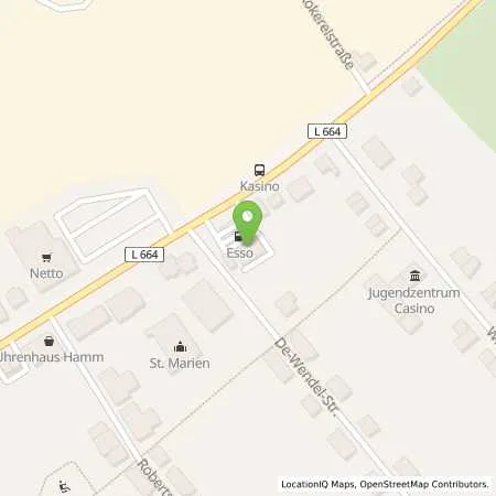 Standortübersicht der Tankstelle Esso Tankstelle in 59077 HAMM