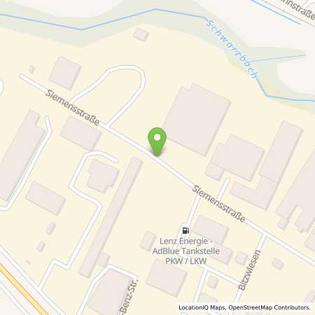 Standortübersicht der Benzin-Super-Diesel Tankstelle: Lenz in 74915, Waibstadt