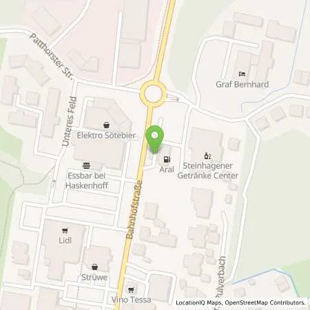 Standortübersicht der Tankstelle Aral Tankstelle in 33803 Steinhagen