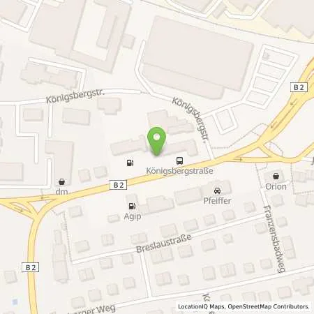 Standortübersicht der Tankstelle Aral Tankstelle in 95448 Bayreuth