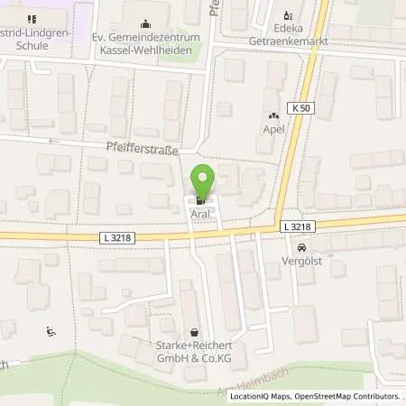Standortübersicht der Tankstelle Aral Tankstelle in 34121 Kassel