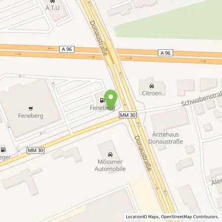 Standortübersicht der Tankstelle Kaufmarkt Memmingen in 87700 Memmingen