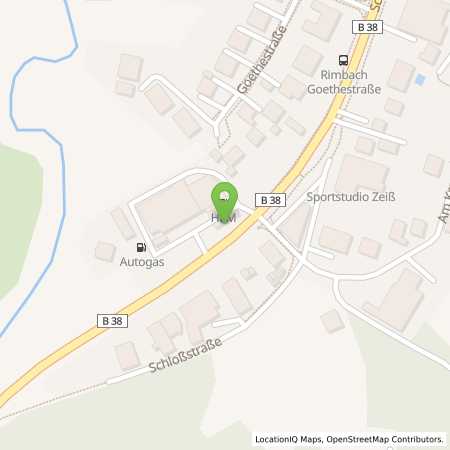 Standortübersicht der Benzin-Super-Diesel Tankstelle: Rimbach, Schloßstr. 57 in 64668, Rimbach
