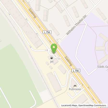 Standortübersicht der Benzin-Super-Diesel Tankstelle: JET BIELEFELD SUEDRING 42-44 in 33647, BIELEFELD