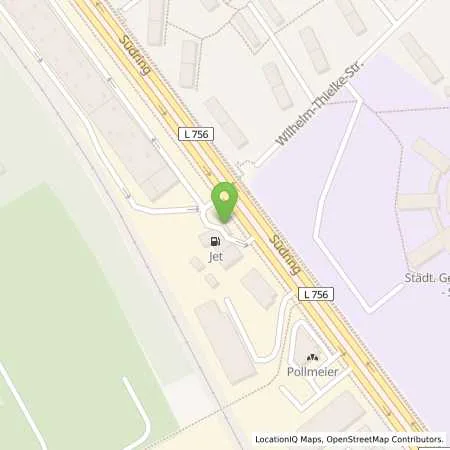 Standortübersicht der Tankstelle JET BIELEFELD SUEDRING 42-44 in 33647 BIELEFELD