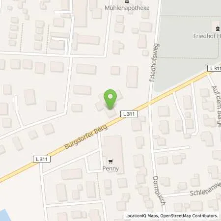 Standortübersicht der Tankstelle Uetze, Burgdorfer Berg 2 in 31311 Uetze