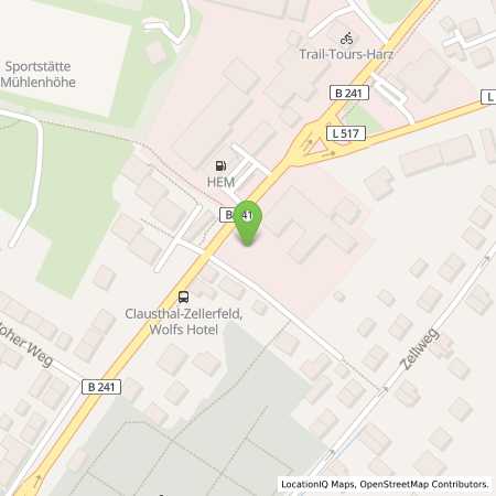 Standortübersicht der Benzin-Super-Diesel Tankstelle: Clausthal-Zellerfeld, Goslarsche Str. 61 in 38678, Clausthal-zellerfeld