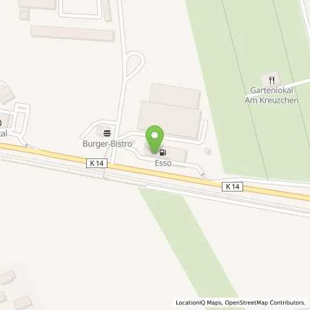 Standortübersicht der Tankstelle Esso Tankstelle in 99092 ERFURT