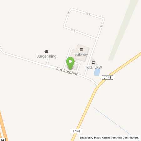 Standortübersicht der Benzin-Super-Diesel Tankstelle: 24 TotalEnergies Autohof Halle Tornau in 06118, Landsberg