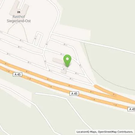 Standortübersicht der Tankstelle Aral Tankstelle, BAT SIEGERLAND OST in 57258 Freudenberg