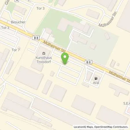 Standortübersicht der Tankstelle Aral Tankstelle in 53840 Troisdorf