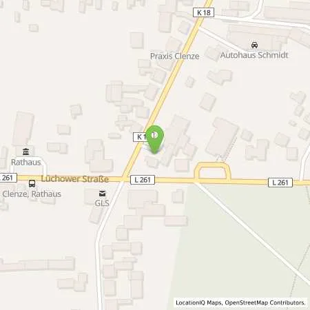 Standortübersicht der Tankstelle SB Clenze Lüchower Straße 12 A in 29459 Clenze