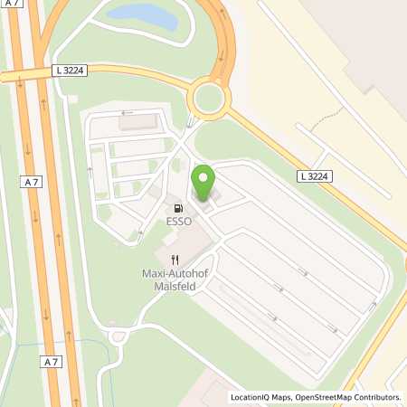 Standortübersicht der Benzin-Super-Diesel Tankstelle: Esso Tankstelle in 34323, MALSFELD