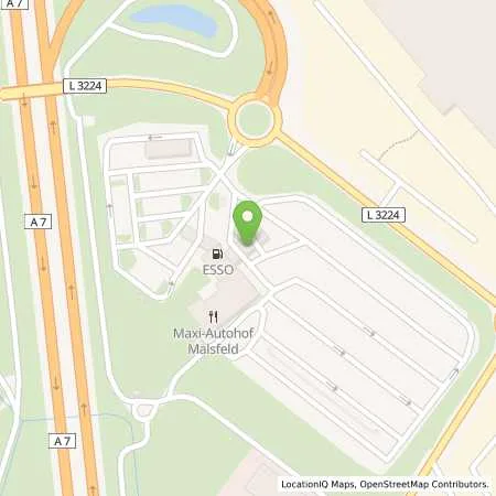 Standortübersicht der Tankstelle Esso Tankstelle in 34323 MALSFELD