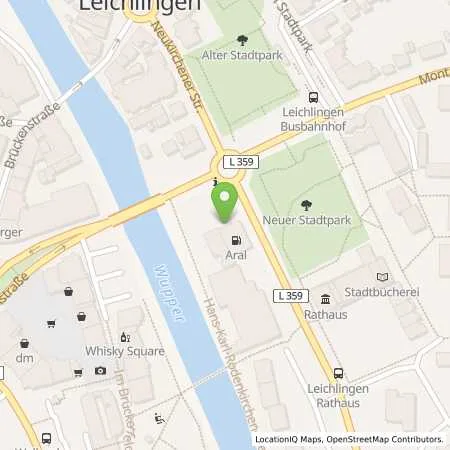 Standortübersicht der Tankstelle Aral Tankstelle in 42799 Leichlingen