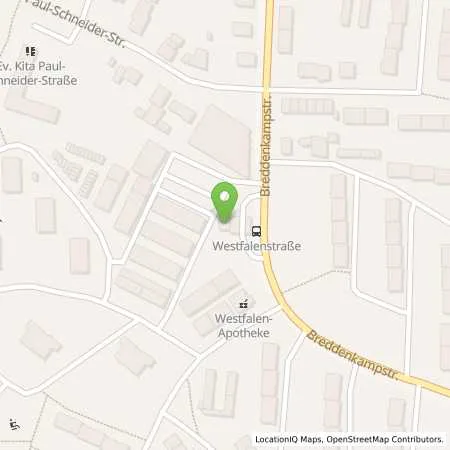 Standortübersicht der Tankstelle Esso Tankstelle in 45770 MARL