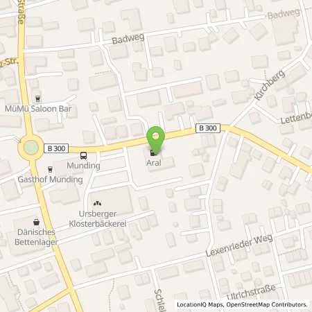 Standortübersicht der Tankstelle Aral Tankstelle in 86381 Krumbach