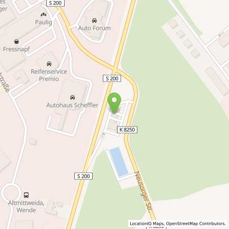 Standortübersicht der Benzin-Super-Diesel Tankstelle: Altmittweida, Chemnitzer Str. 1 in 09648, Altmittweida
