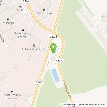 Standortübersicht der Tankstelle Altmittweida, Chemnitzer Str. 1 in 09648 Altmittweida