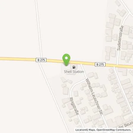 Standortübersicht der Tankstelle Shell Florstadt Wilhelm-Leuschner-Str. 1 in 61197 Florstadt