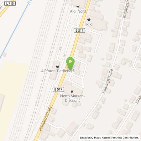 Standortübersicht der Benzin-Super-Diesel Tankstelle: Aral Tankstelle in 57368, Lennestadt