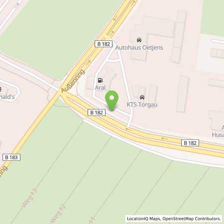 Standortübersicht der Benzin-Super-Diesel Tankstelle: Aral Tankstelle in 04860, Torgau