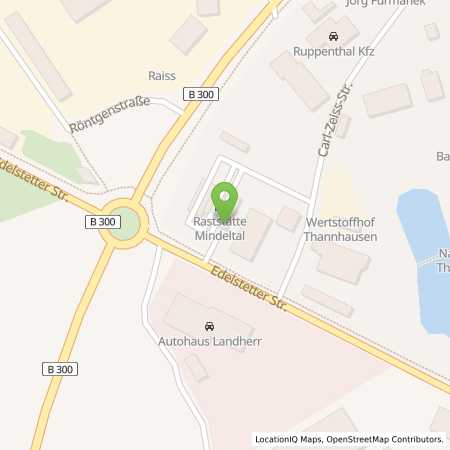 Standortübersicht der Benzin-Super-Diesel Tankstelle: Raststätte Mindeltal in 86470, Thannhausen