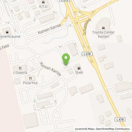 Standortübersicht der Tankstelle Shell Kamen Kamen Karree 10 in 59174 Kamen