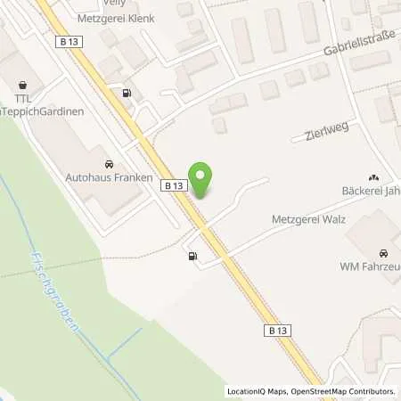 Standortübersicht der Tankstelle ANSBACH - WUERZBURGER LANDSTR. 47 in 91522 Ansbach