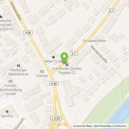 Standortübersicht der Tankstelle Aral Tankstelle in 35037 Marburg