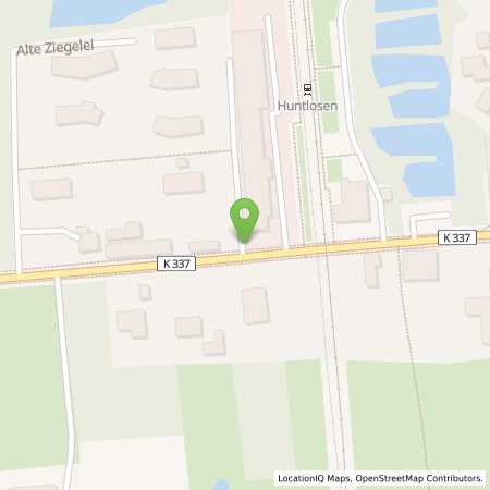 Standortübersicht der Benzin-Super-Diesel Tankstelle: RWG Hatten eG in 26197, Huntlosen
