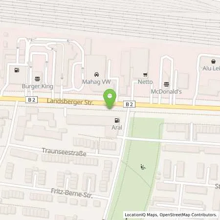 Standortübersicht der Tankstelle Aral Tankstelle in 81241 München