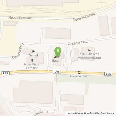 Standortübersicht der Benzin-Super-Diesel Tankstelle: Esso Tankstelle in 49124, GEORGSMARIENHUETTE