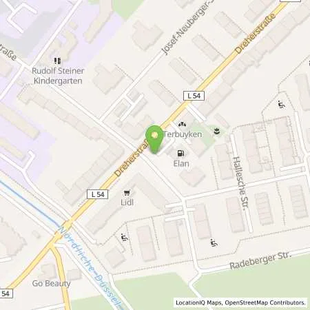 Standortübersicht der Tankstelle Elan Duesseldorf in 40625 Duesseldorf