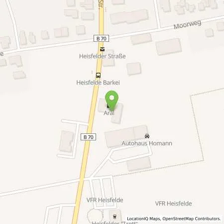 Standortübersicht der Tankstelle Aral Tankstelle in 26789 Leer