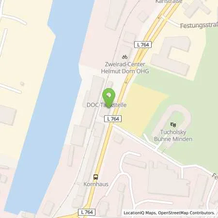 Standortübersicht der Tankstelle DOC Mineralölhandels GmbH Station Minden in 32423 Minden