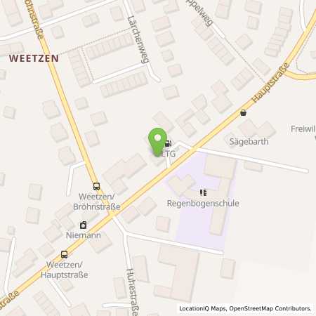 Standortübersicht der Benzin-Super-Diesel Tankstelle: Friedrich Brandes in 30952, Weetzen