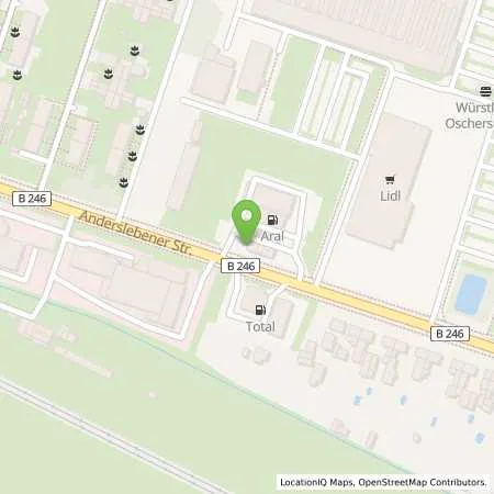 Standortübersicht der Tankstelle Aral Tankstelle in 39387 Oschersleben
