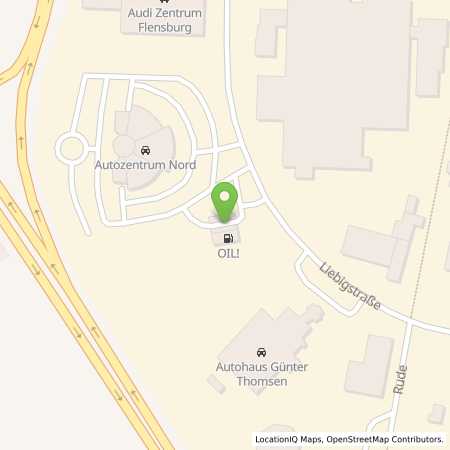 Standortübersicht der Benzin-Super-Diesel Tankstelle: OIL! Tankstelle Flensburg in 24941, Flensburg