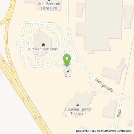 Standortübersicht der Tankstelle OIL! Tankstelle Flensburg in 24941 Flensburg