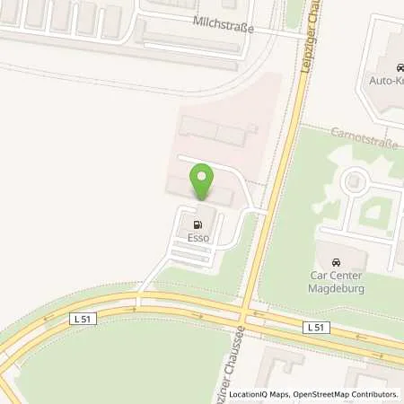 Standortübersicht der Tankstelle Esso Tankstelle in 39120 MAGDEBURG