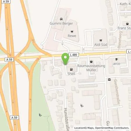 Standortübersicht der Tankstelle Shell Koeln Heidestr. 146-150 in 51147 Koeln