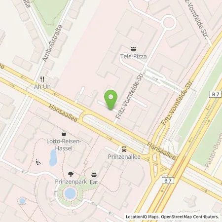 Standortübersicht der Tankstelle Stadtwerke Düsseldorf AG in 40547 Düsseldorf