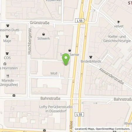 Standortübersicht der Tankstelle Stadtwerke Düsseldorf AG in 40212 Düsseldorf